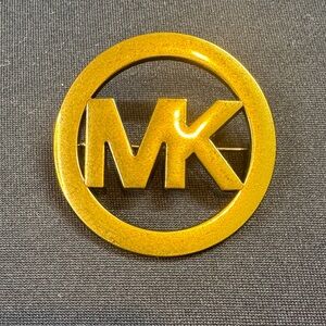 Michael Kors Gold Emblem Brooch